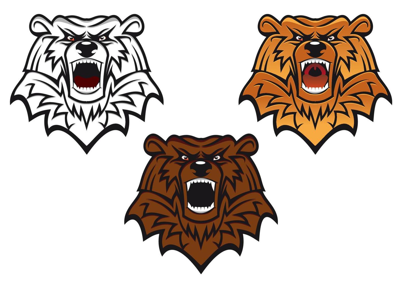 Wild bear tattoo vector