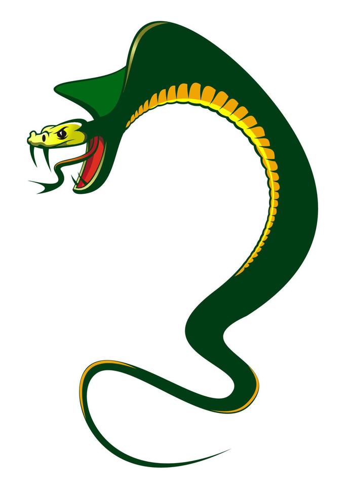 Danger green cobra vector