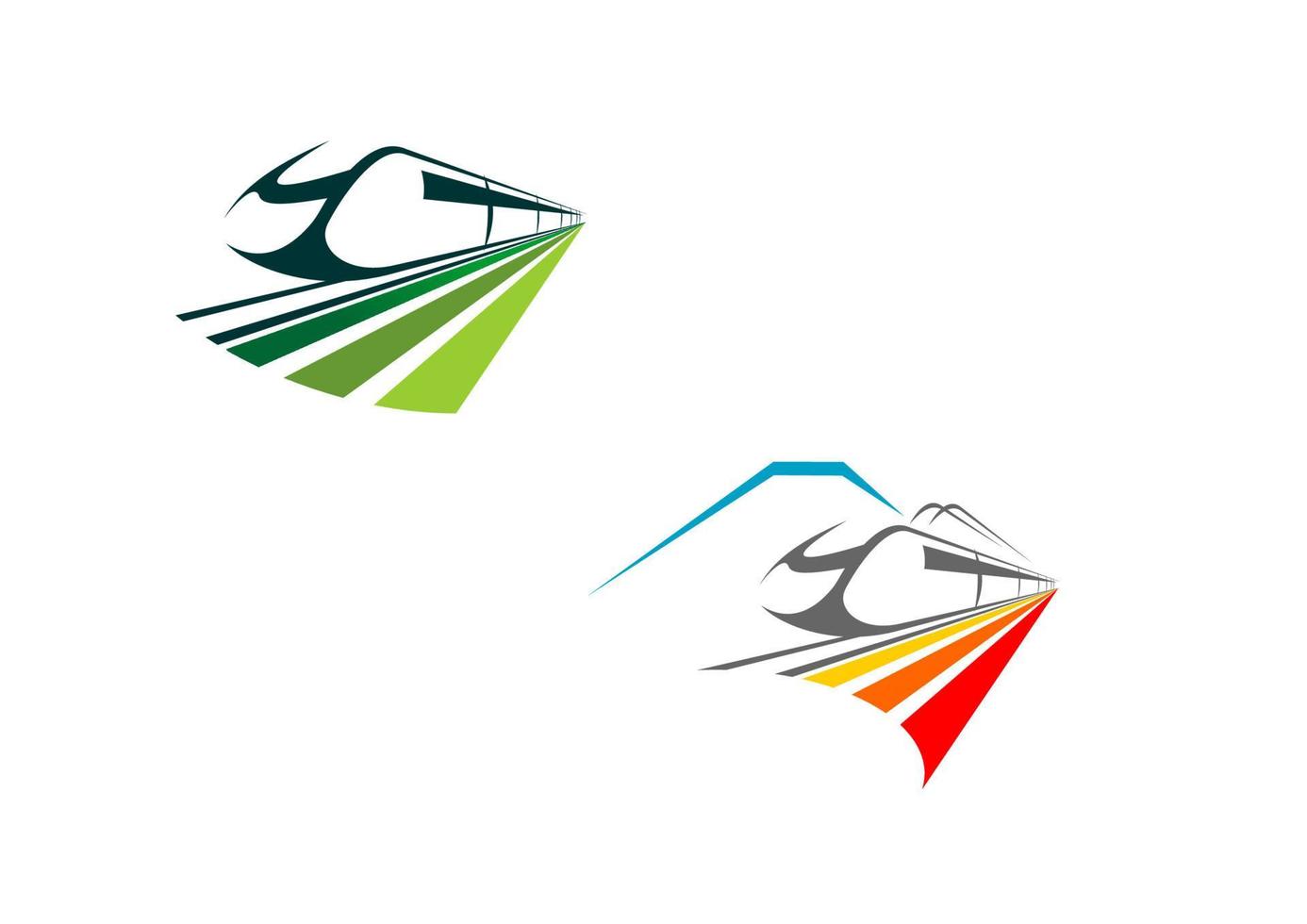 Railroad and subway symbols vector