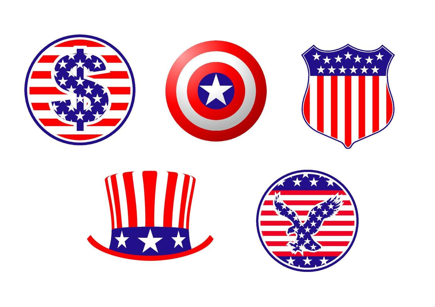 símbolos patrios americanos vector