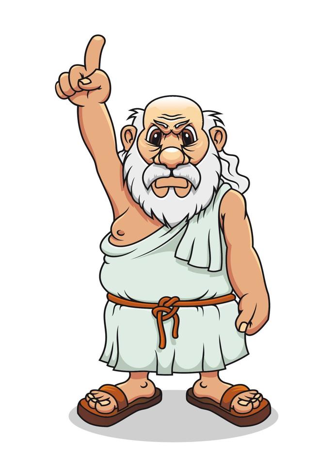 Ancient greek man vector