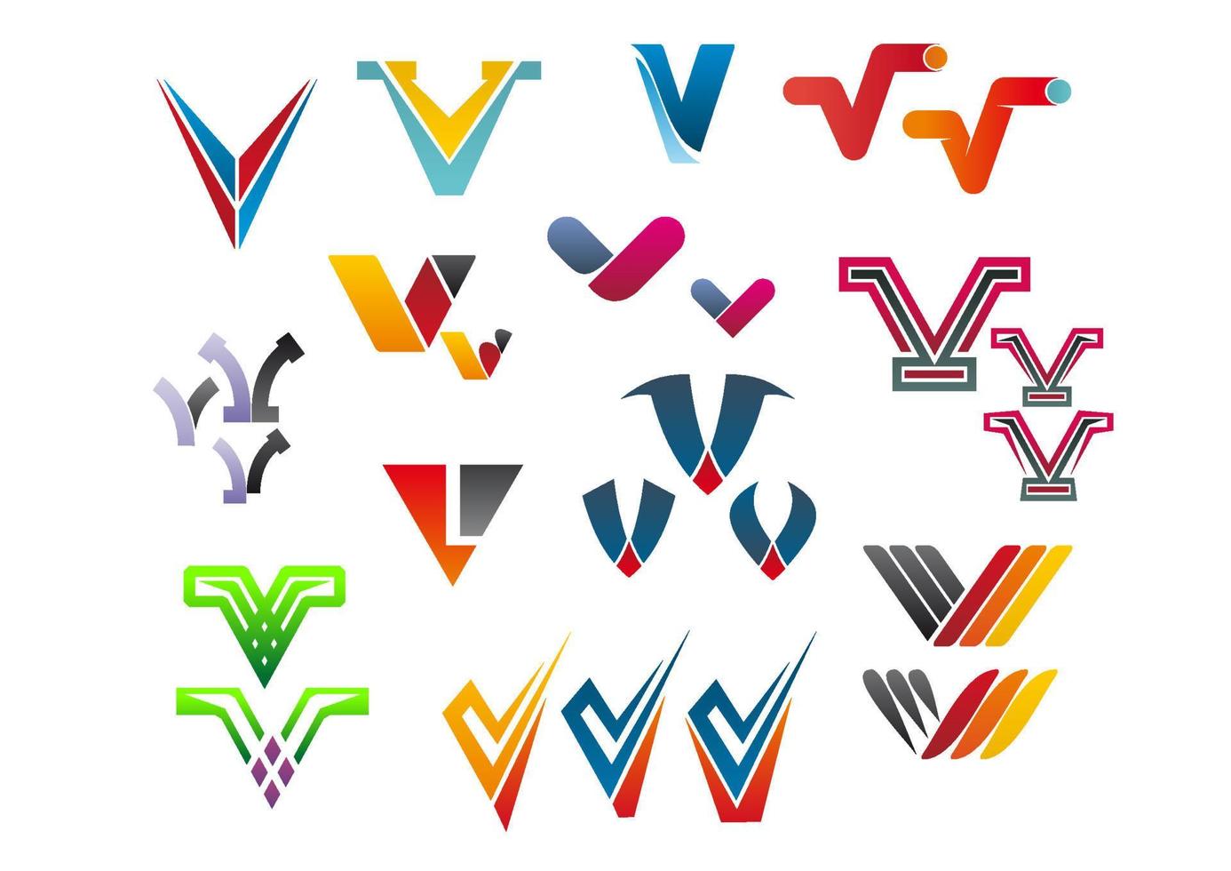 Alphabet letter V vector
