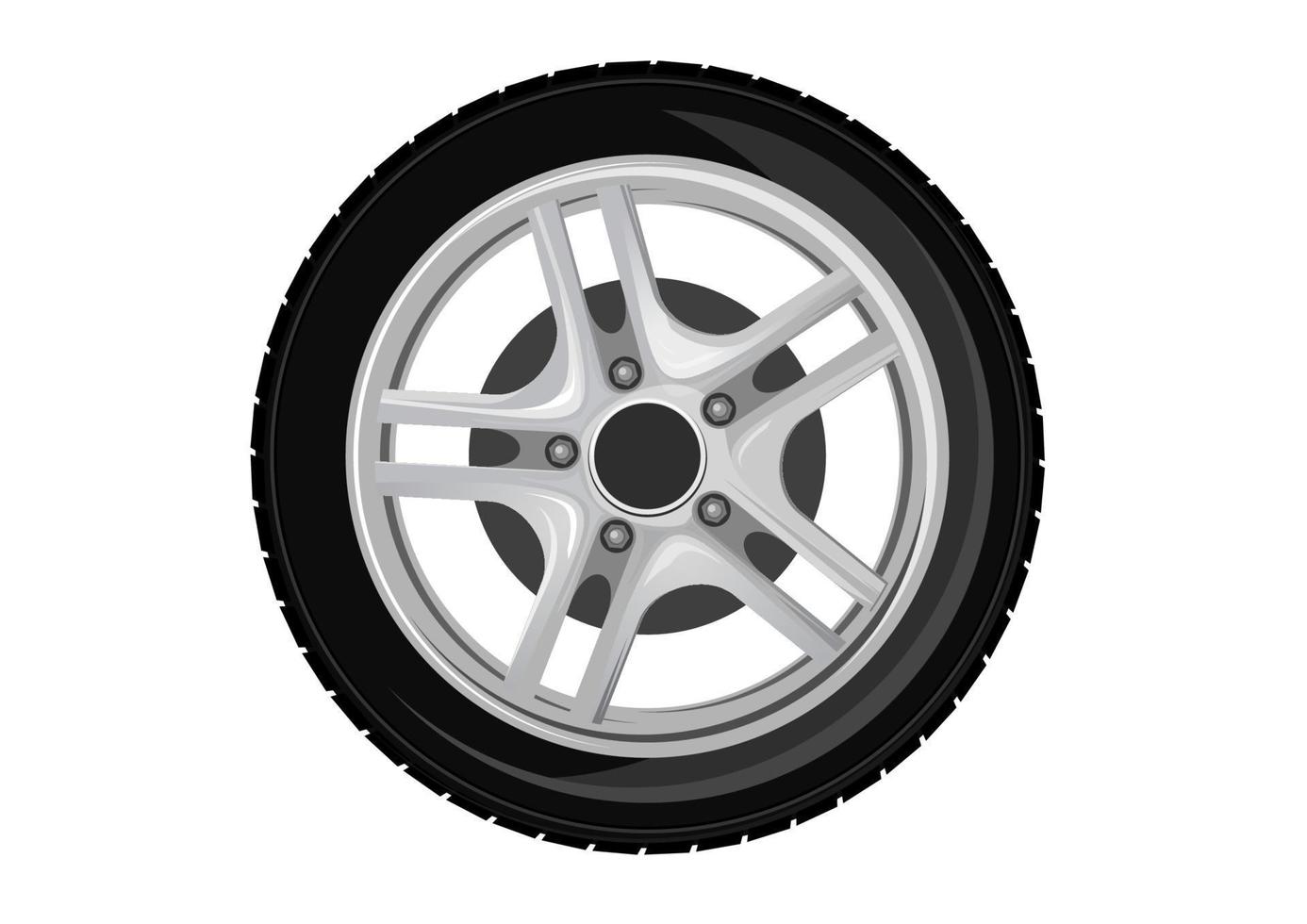 Wheel and tire vector