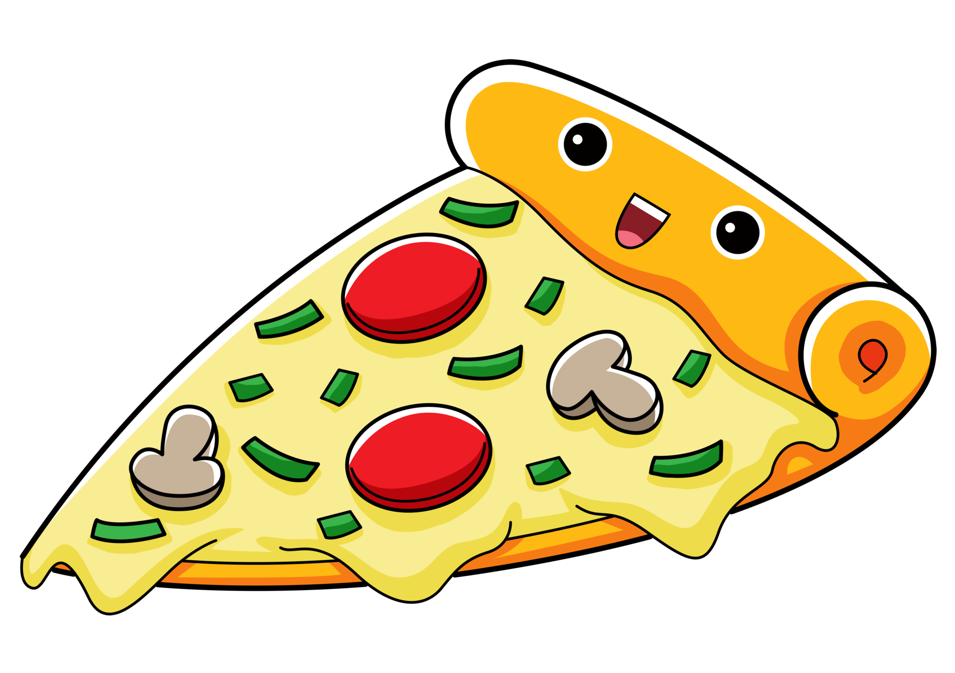 Free Linda Ilustraci N De Dibujos Animados De Pizza Png With | Sexiz Pix