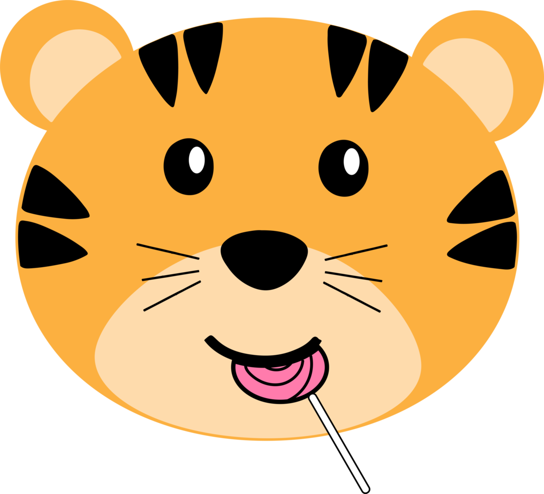 satz niedlicher kleiner tigerfiguren mit geschenkbox, für kinderdekor, kinderzimmerdesign, banner, emblem, muster png