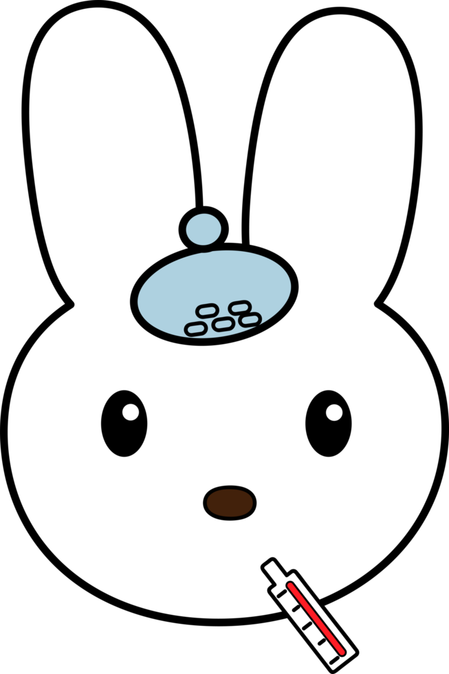 ensemble de mignons petits personnages de lapin avec boîte-cadeau, pour la décoration des enfants, la conception de la pépinière, la bannière, l'emblème, le motif png