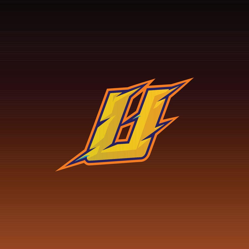 Initial letter U with the concept of a Gaming Logo. Can be used for Business, Technology and Game Startup Application Logos vector