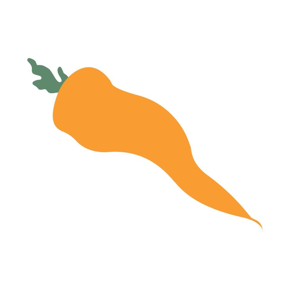 Isolated carrot vector with simple design