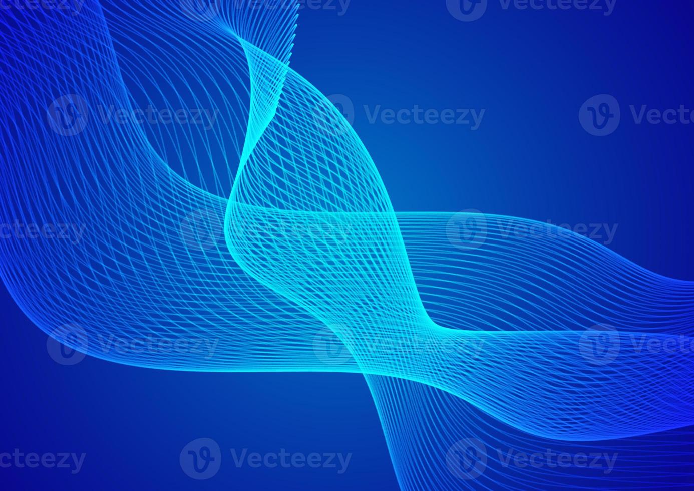 Abstract technology blue background wave lines background. Banner, poster or template elegant and modern curved lines. Communication technology concept photo