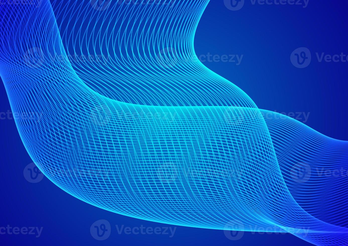 Abstract technology blue background wave lines background. Banner, poster or template elegant and modern curved lines. Communication technology concept photo