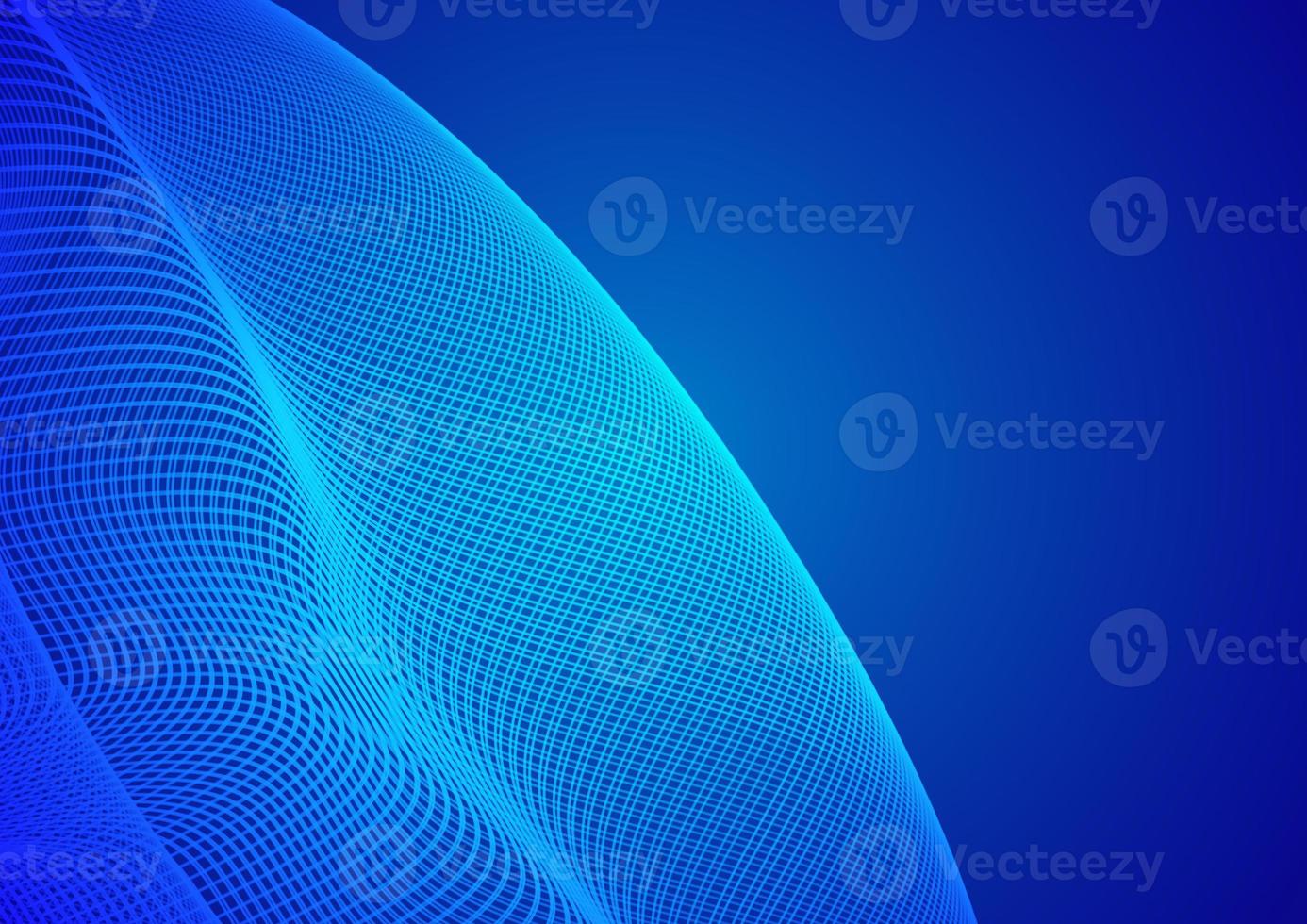 Abstract technology blue background wave lines background. Banner, poster or template elegant and modern curved lines. Communication technology concept photo