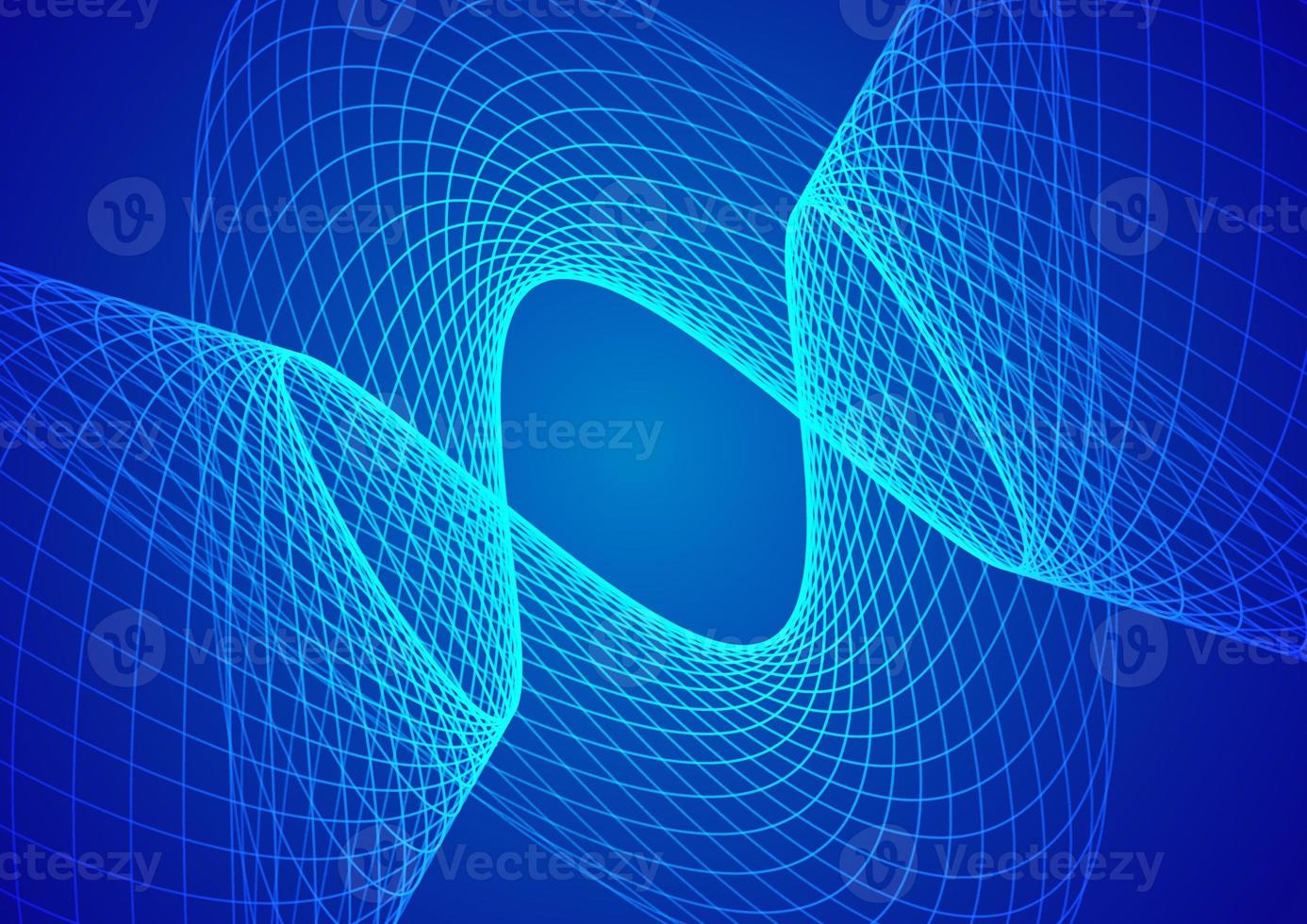 Abstract technology blue background wave lines background. Banner, poster or template elegant and modern curved lines. Communication technology concept photo