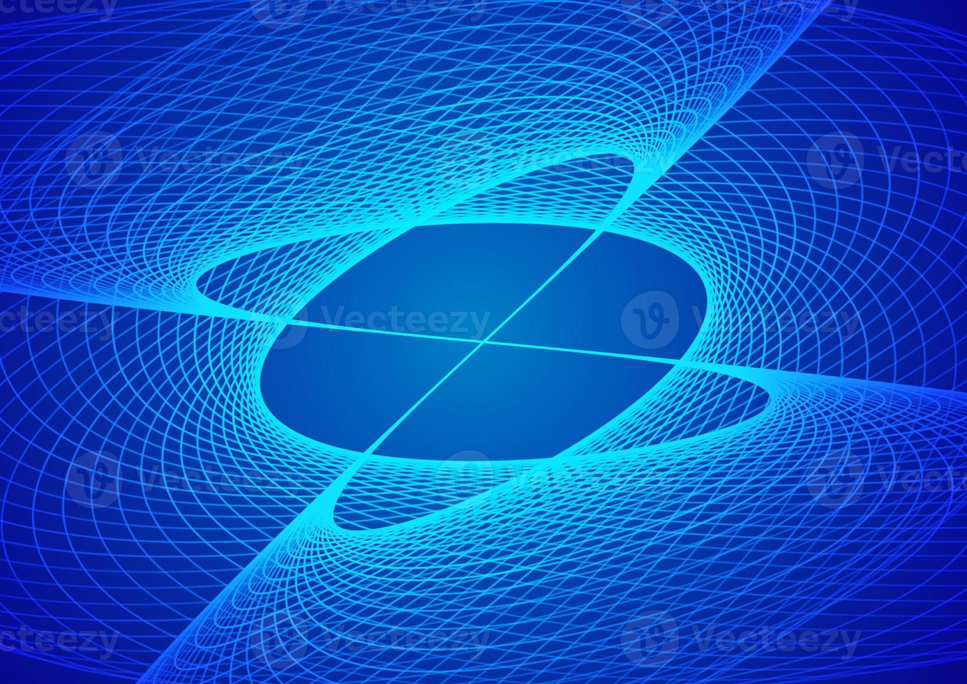 Abstract technology blue background wave lines background. Banner, poster or template elegant and modern curved lines. Communication technology concept photo