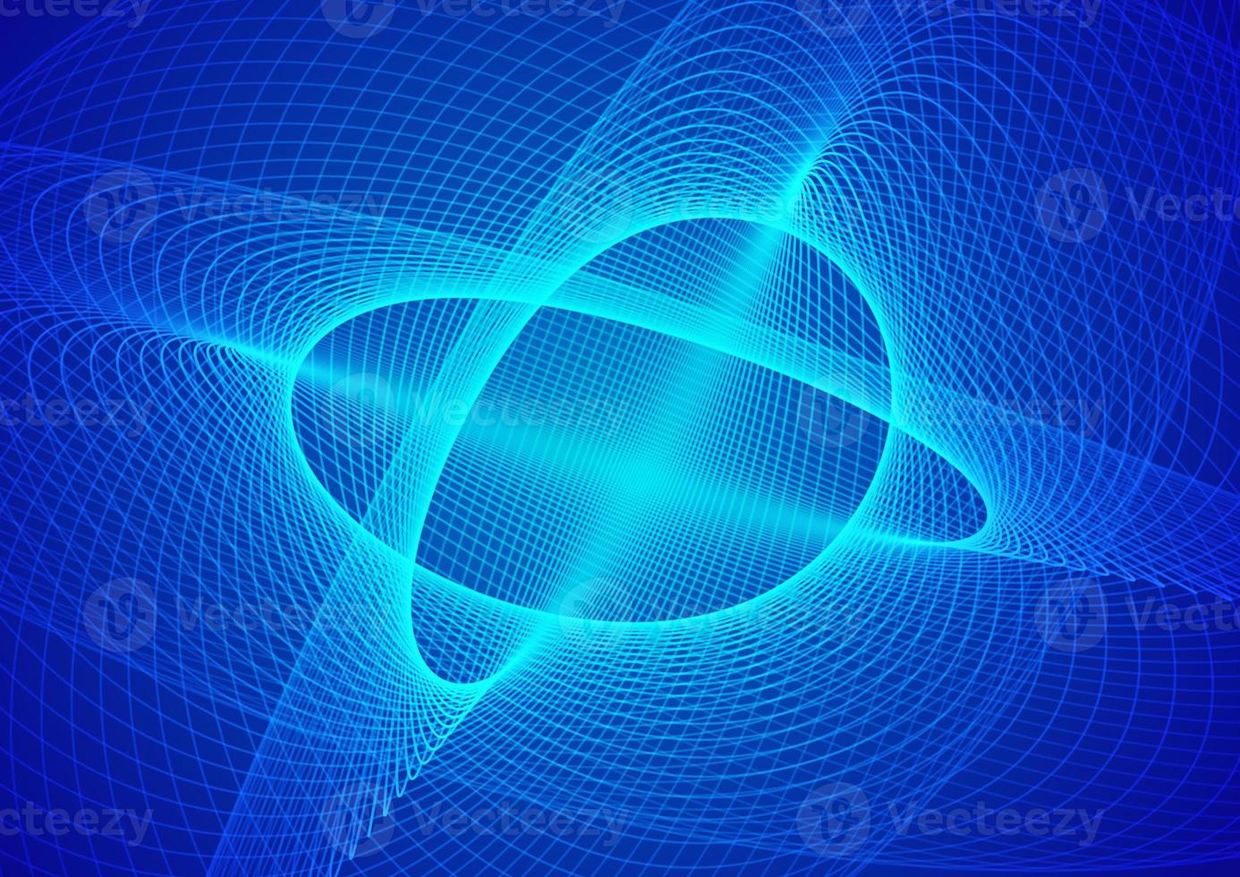 Abstract technology blue background wave lines background. Banner, poster or template elegant and modern curved lines. Communication technology concept photo