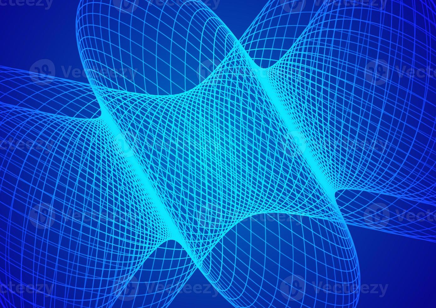 Abstract technology blue background wave lines background. Banner, poster or template elegant and modern curved lines. Communication technology concept photo