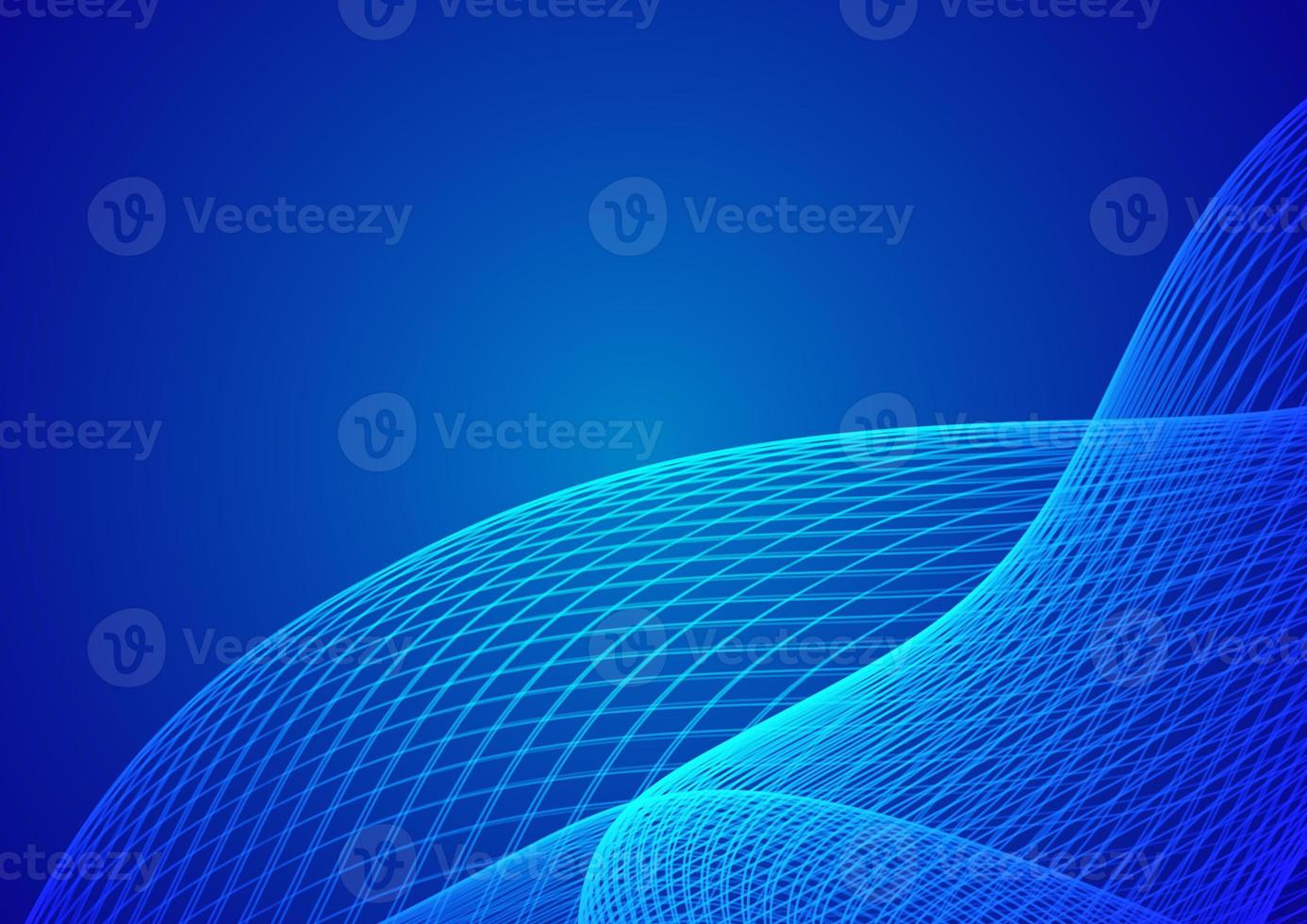 Abstract technology blue background wave lines background. Banner, poster or template elegant and modern curved lines. Communication technology concept photo