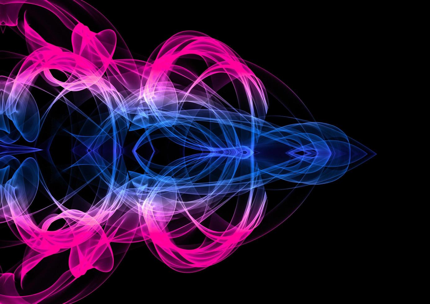 Abstract fractal shapes of glowing smoke. Futuristic background photo