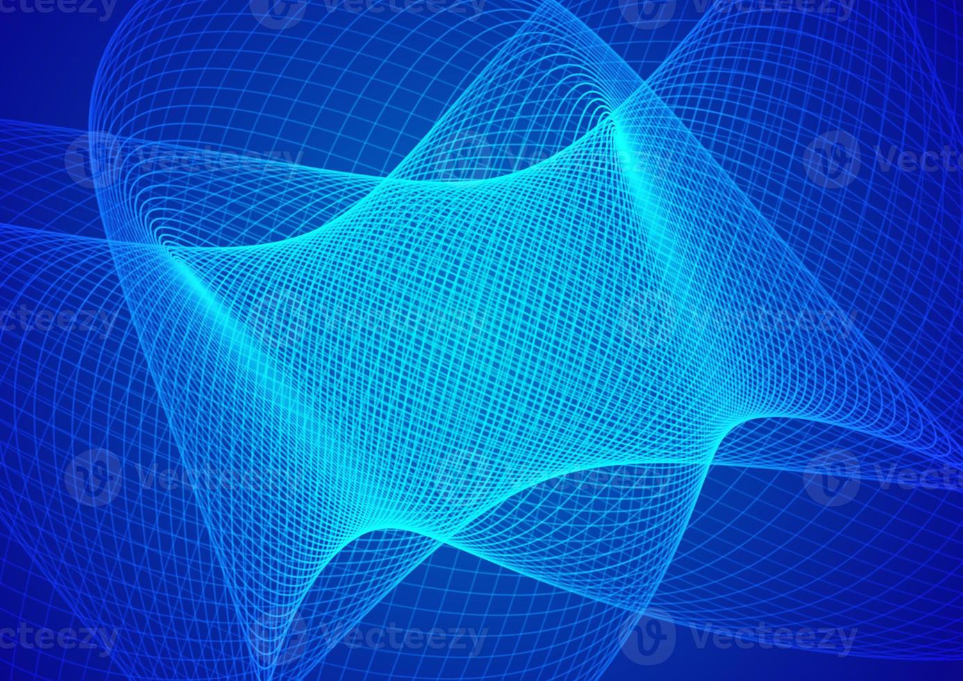 Abstract technology blue background wave lines background. Banner, poster or template elegant and modern curved lines. Communication technology concept photo
