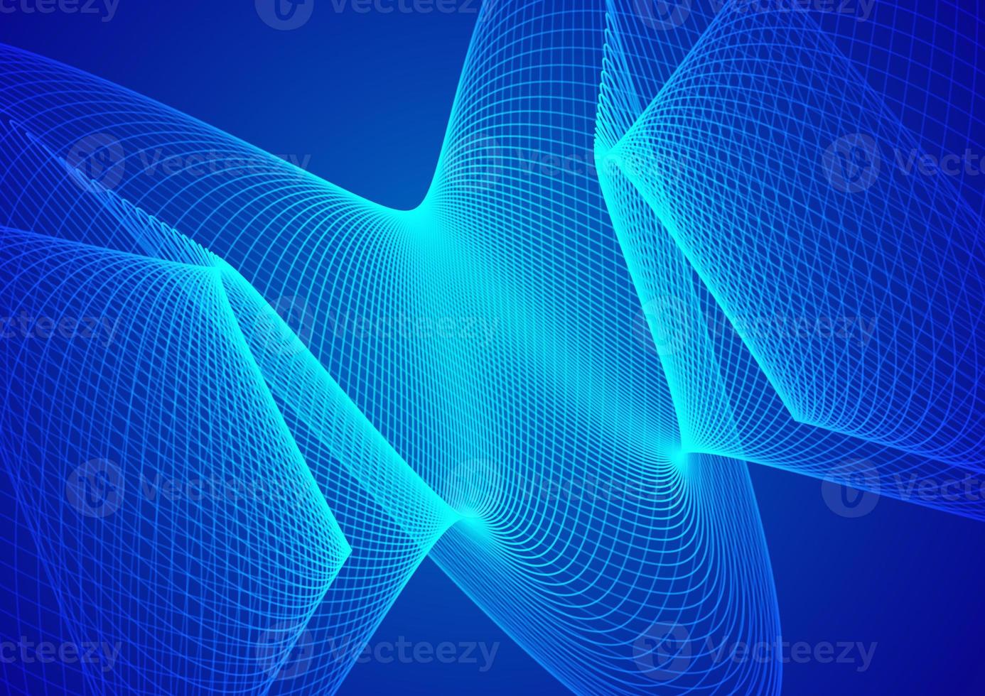 Abstract technology blue background wave lines background. Banner, poster or template elegant and modern curved lines. Communication technology concept photo