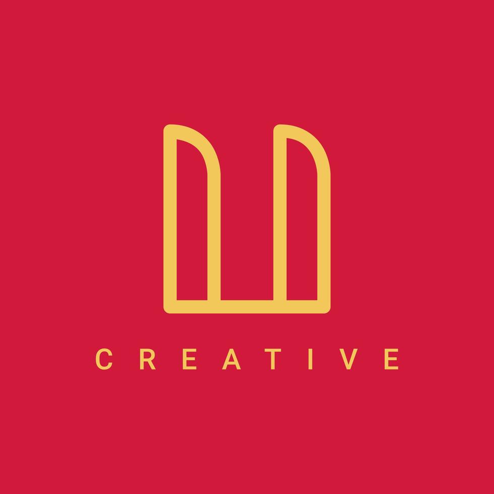 U Letter Icon Symbol Logo Design, Minimalist and Creative Line Type Logo Vector Design