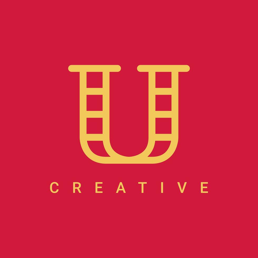 U Letter Icon Symbol Logo Design, Minimalist and Creative Line Type Logo Vector Design