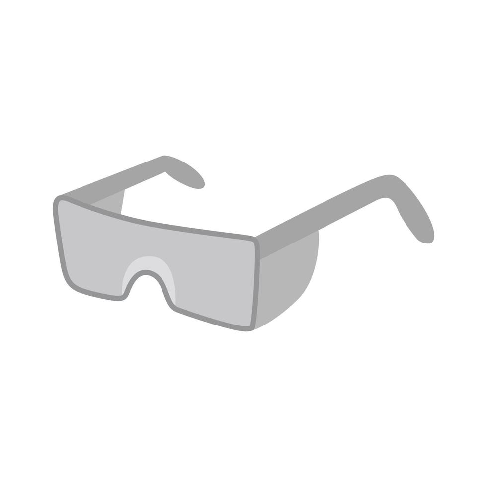 Welder glasses icon. Flat illustration of welder's glasses vector icon, isolated on white background