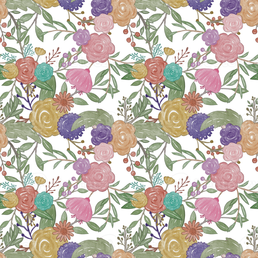 Blumenmuster Aquarell nahtlos png