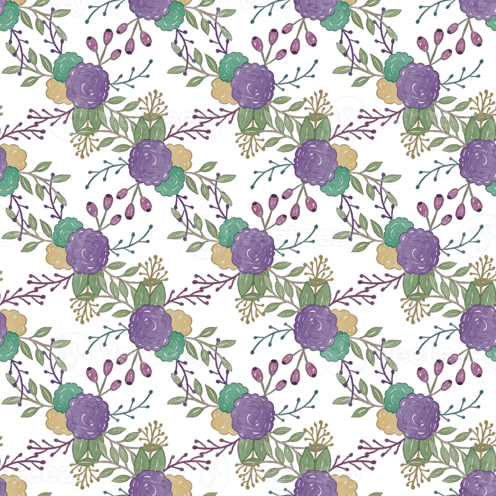 bloemen patroon waterverf naadloos png