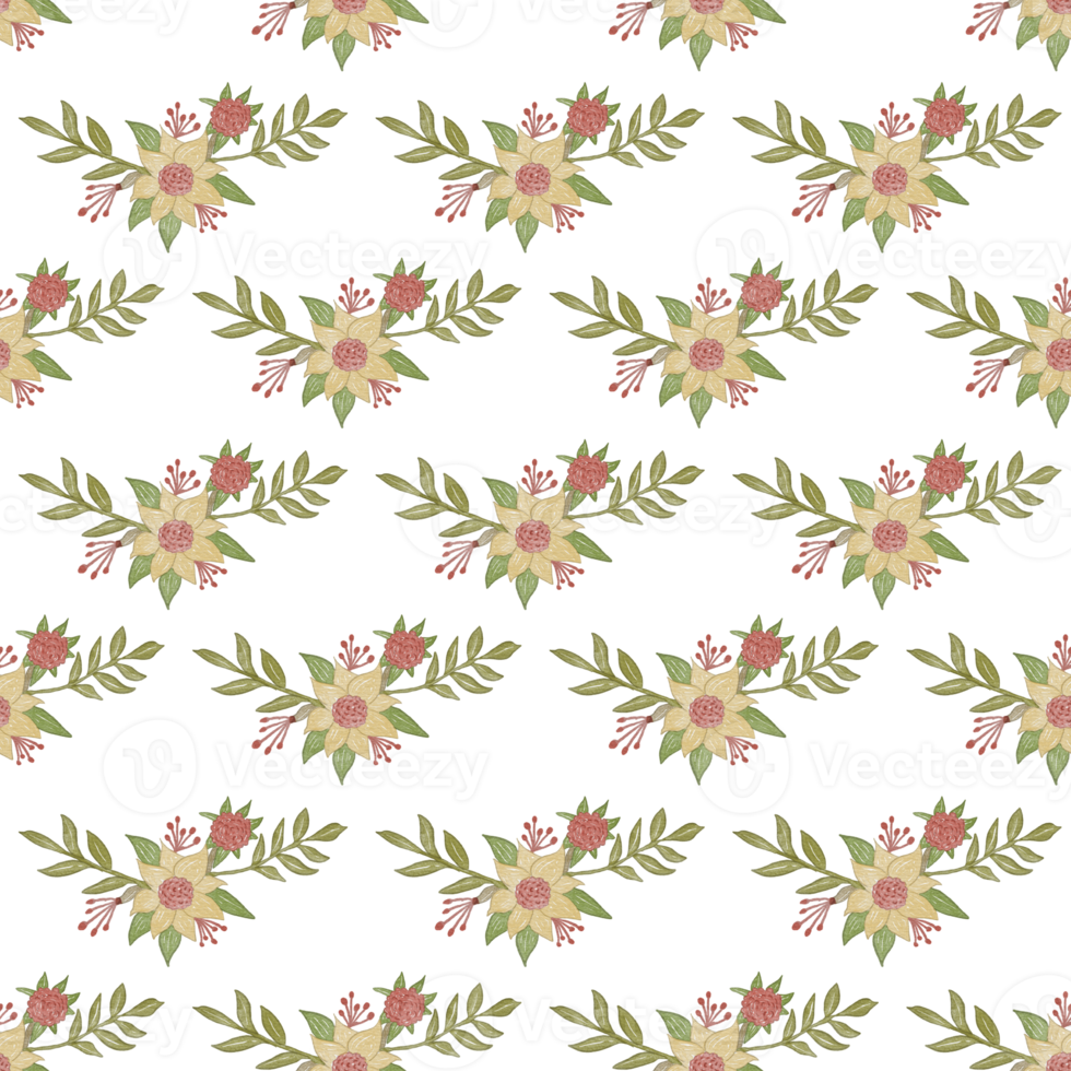 Flowers pattern Watercolor Seamless png