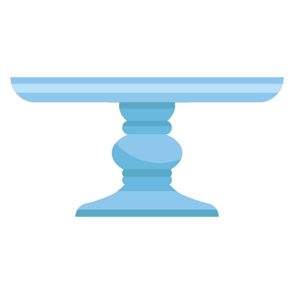 Cake stand in flat icon style. Empty tray for fruit and desserts. Vector illustration