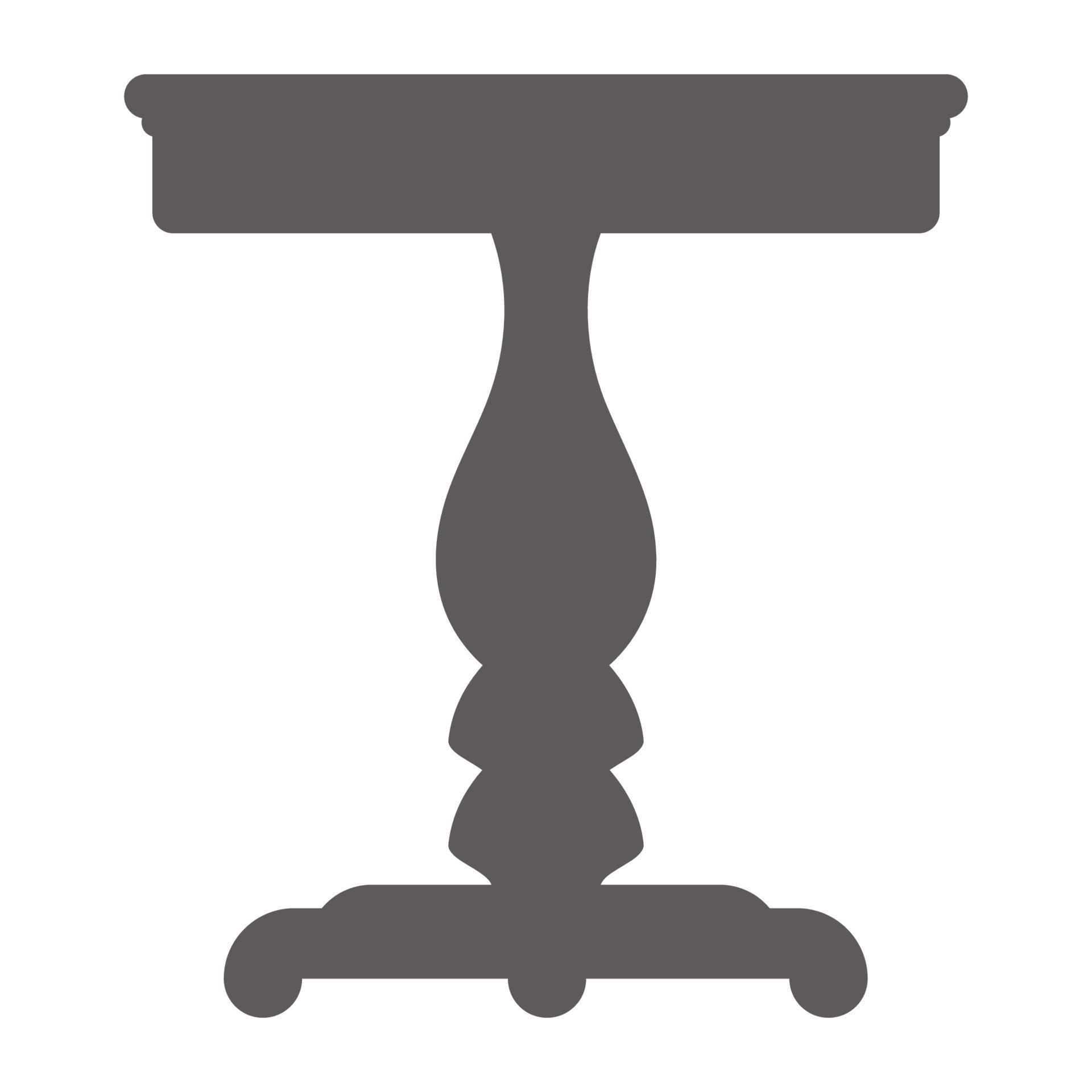 Cake stand in flat icon style. Empty tray for fruit and desserts