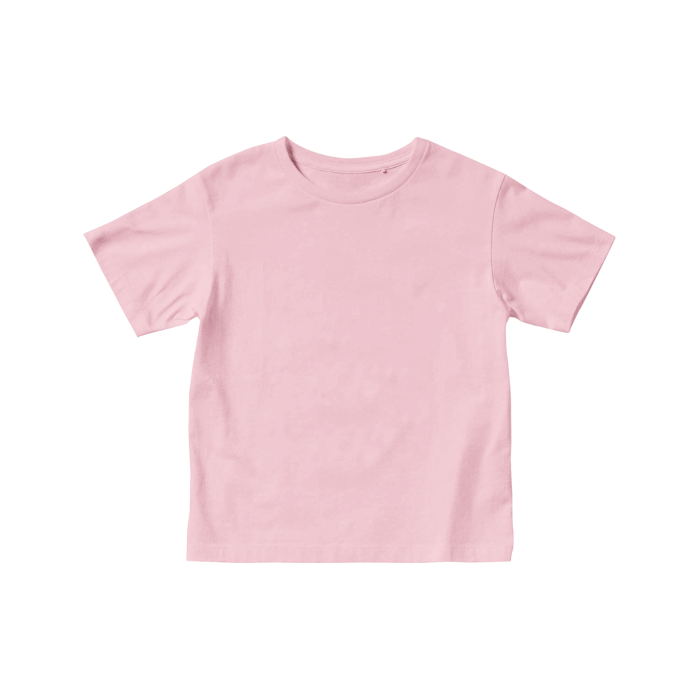 maquete de camiseta infantil lilás manga curta fundo transparente png