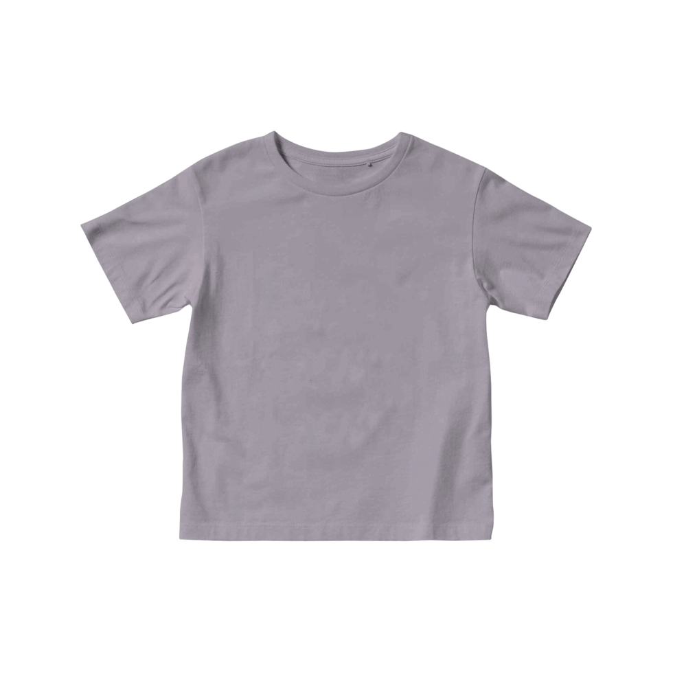 maquette de t-shirt pour enfants tempête violette à manches courtes fond transparent png