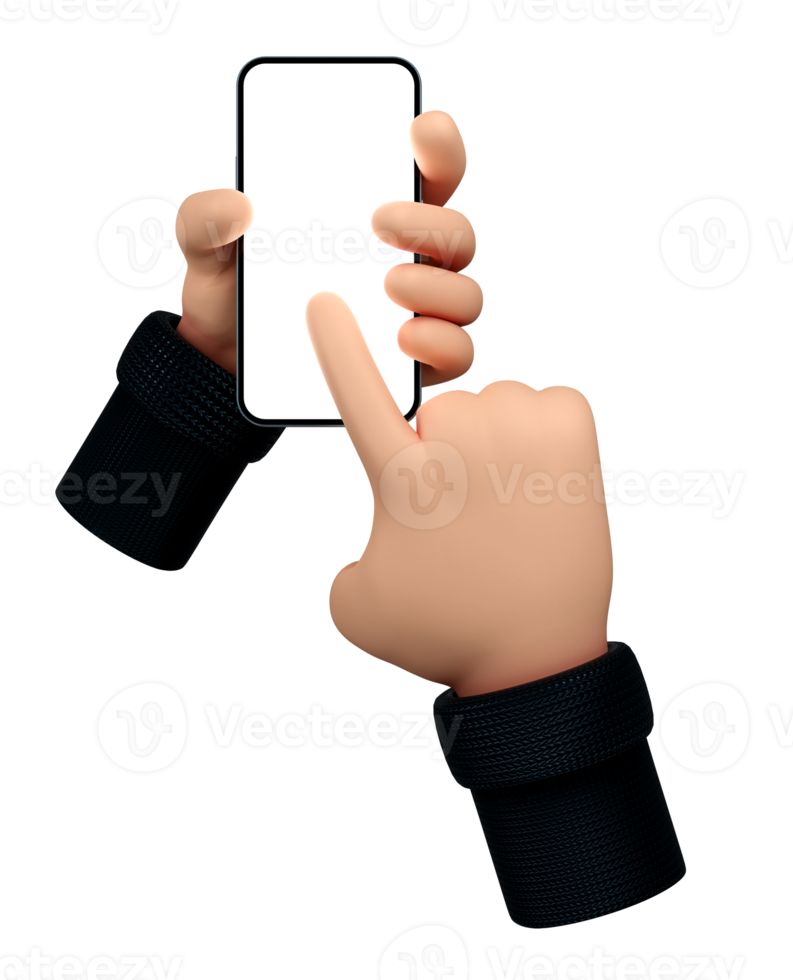 Hand Gesture 3D Illustration. 3D rendering png