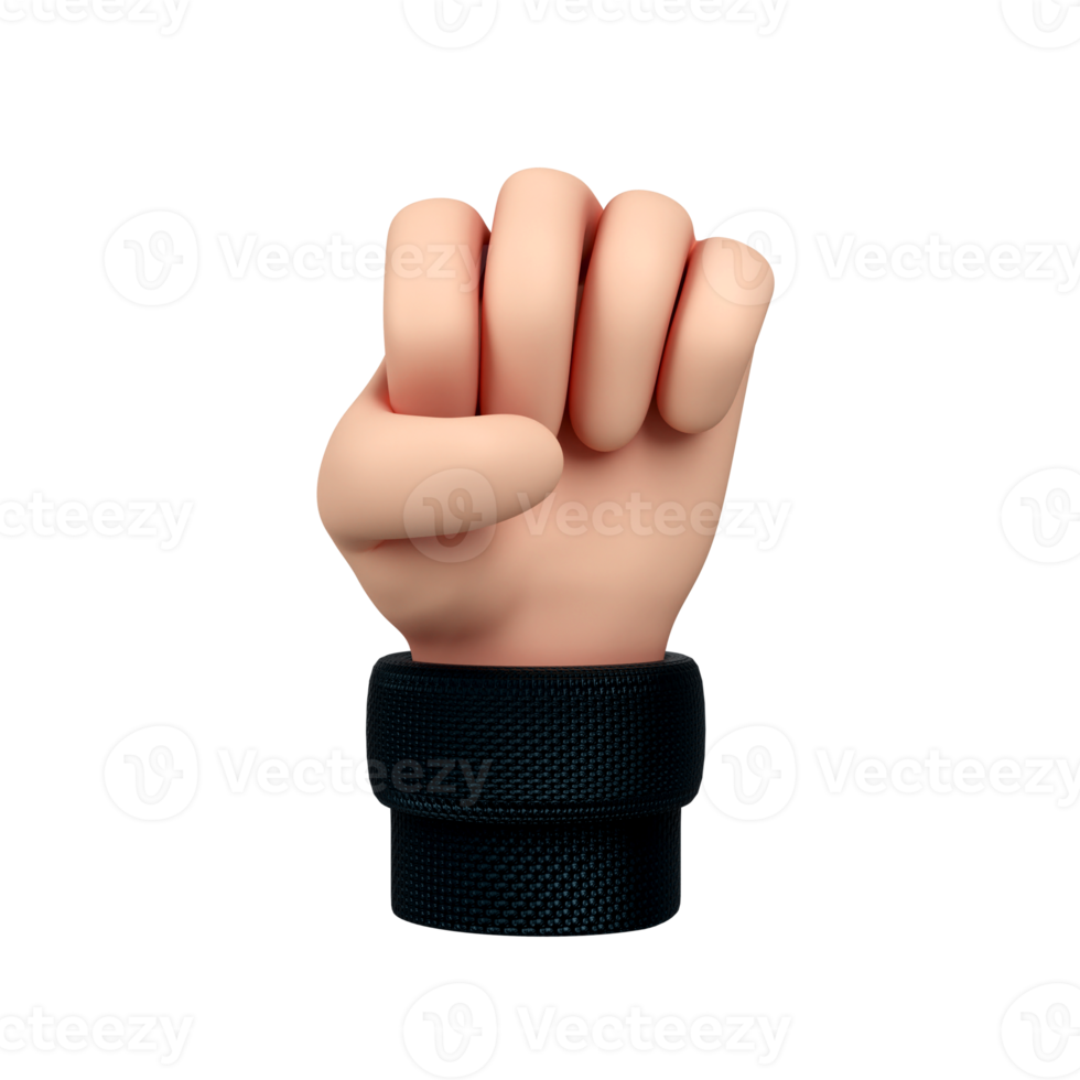 Hand Gesture 3D Illustration. 3D rendering png