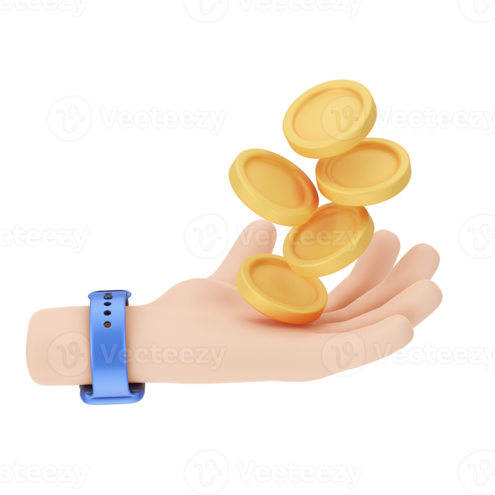 Finance And Money 3D Illustration. 3D rendering png