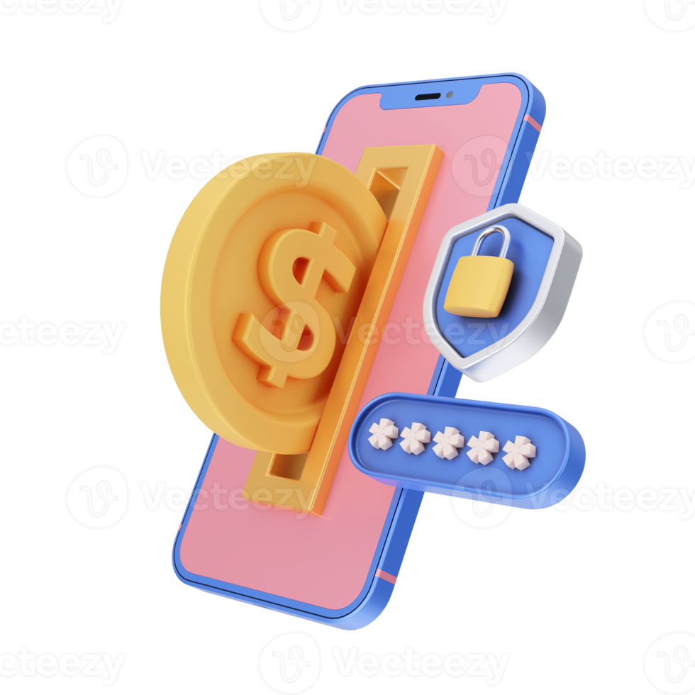 Finance And Money 3D Illustration. 3D rendering png