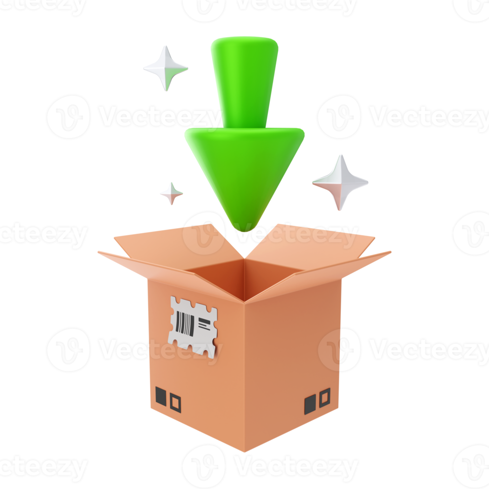 E-Commerce Shopping And Marketing 3D illustrations. 3D rendering png