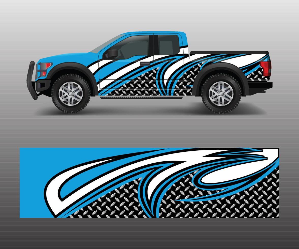 Truck And Vehicle car racing graphic for wrap and vinyl sticker vector