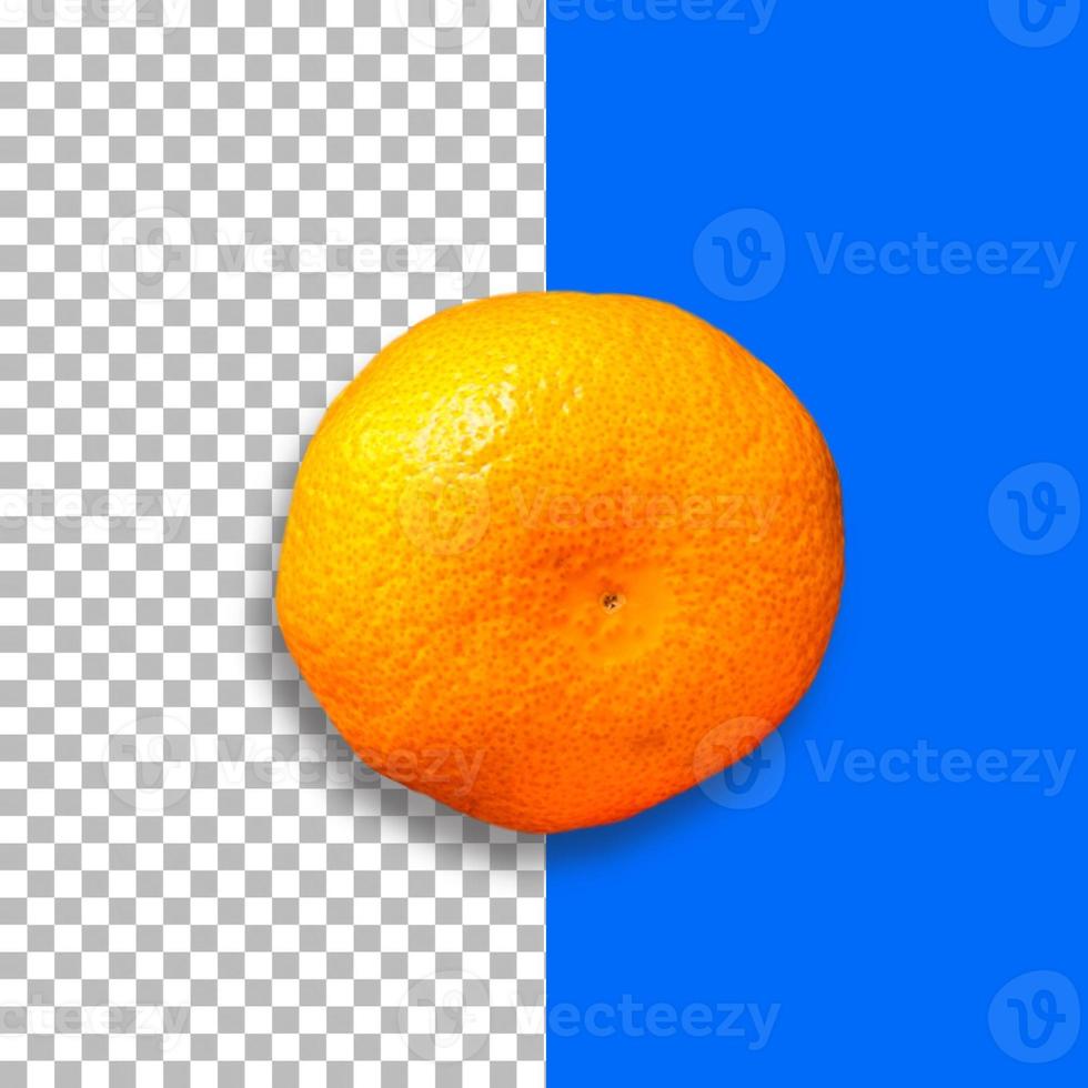 Mandarin tangerine clementine segments isolated on transparent background photo