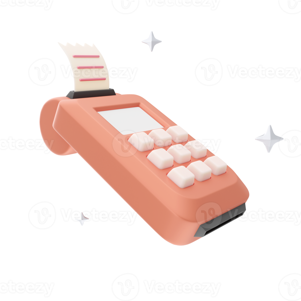 e-commerce boodschappen doen en afzet 3d illustraties. 3d renderen png