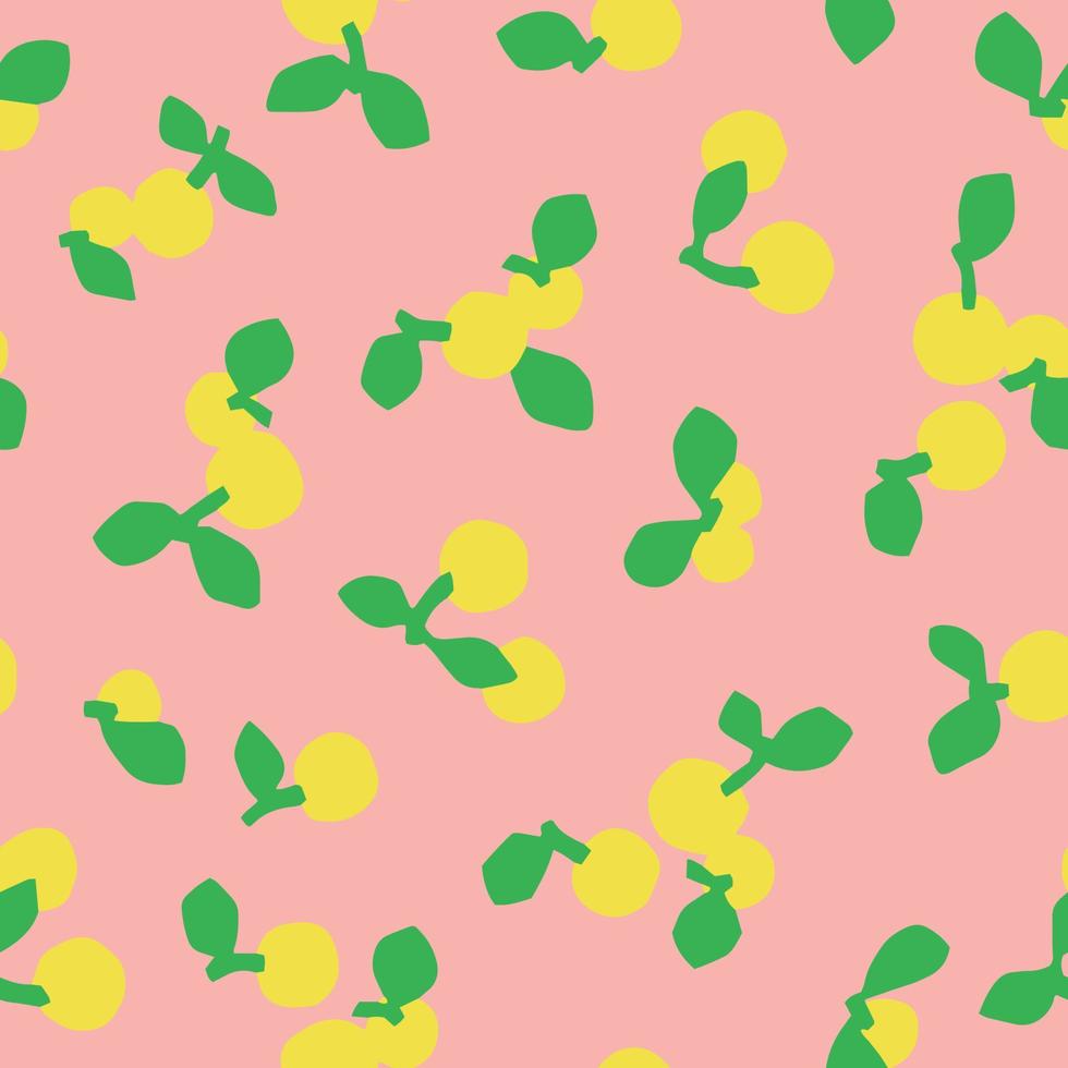 Vector cute berry illustration seamless repeat pattern