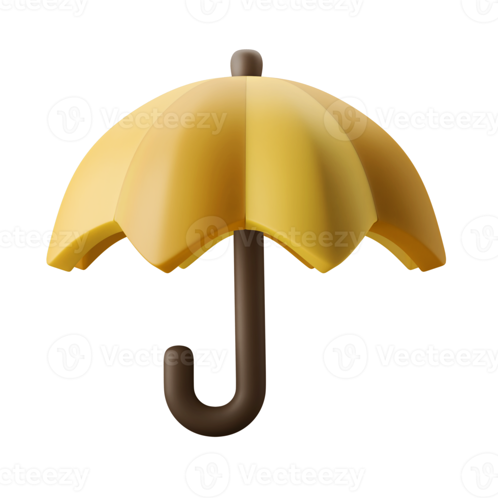 umbrella rain season symbol 3d icon illustration png
