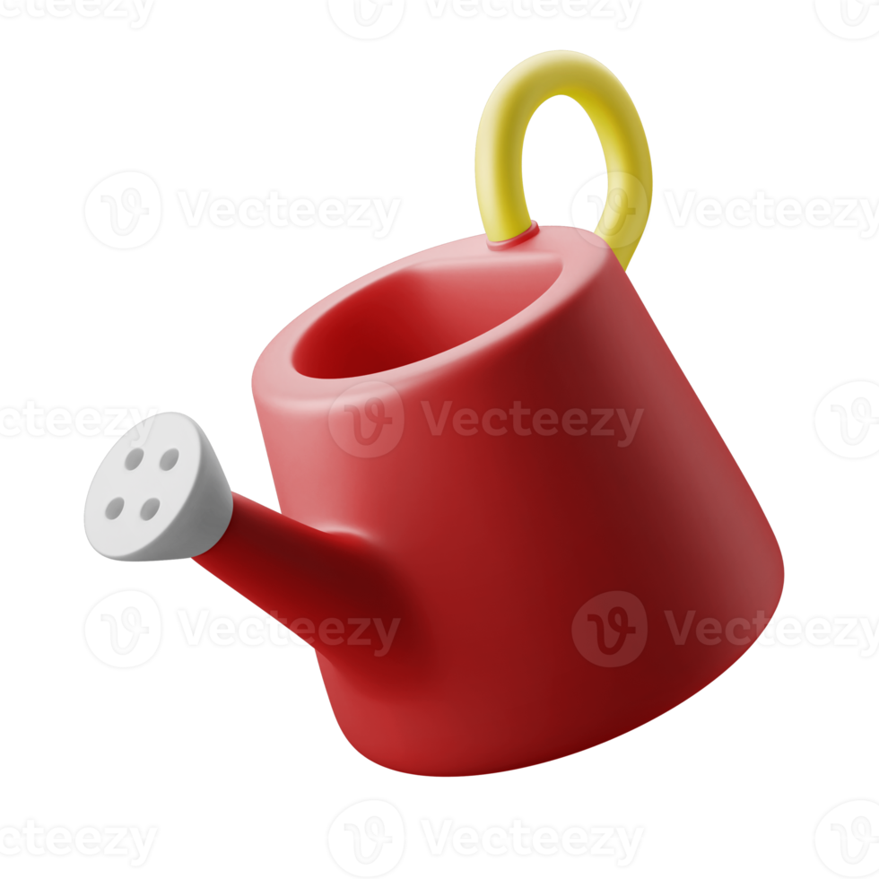 watering can farm gardening tool 3d icon illustration png