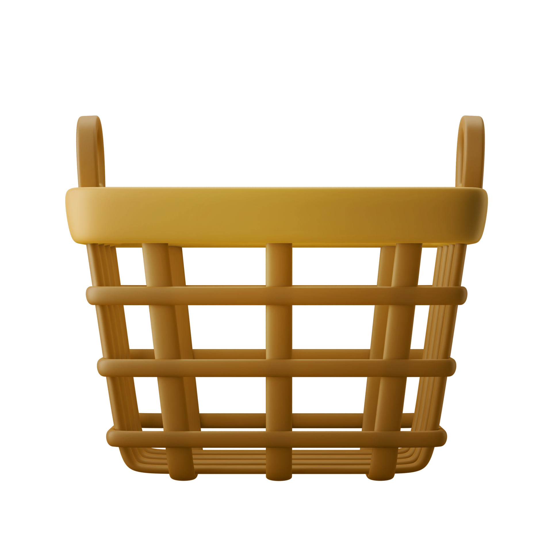 traditional rattan harvest basket 3d icon illustration 11019338 PNG