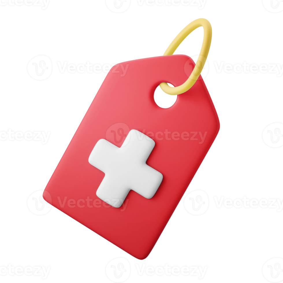 hospital patient id tag 3d icon illustration png