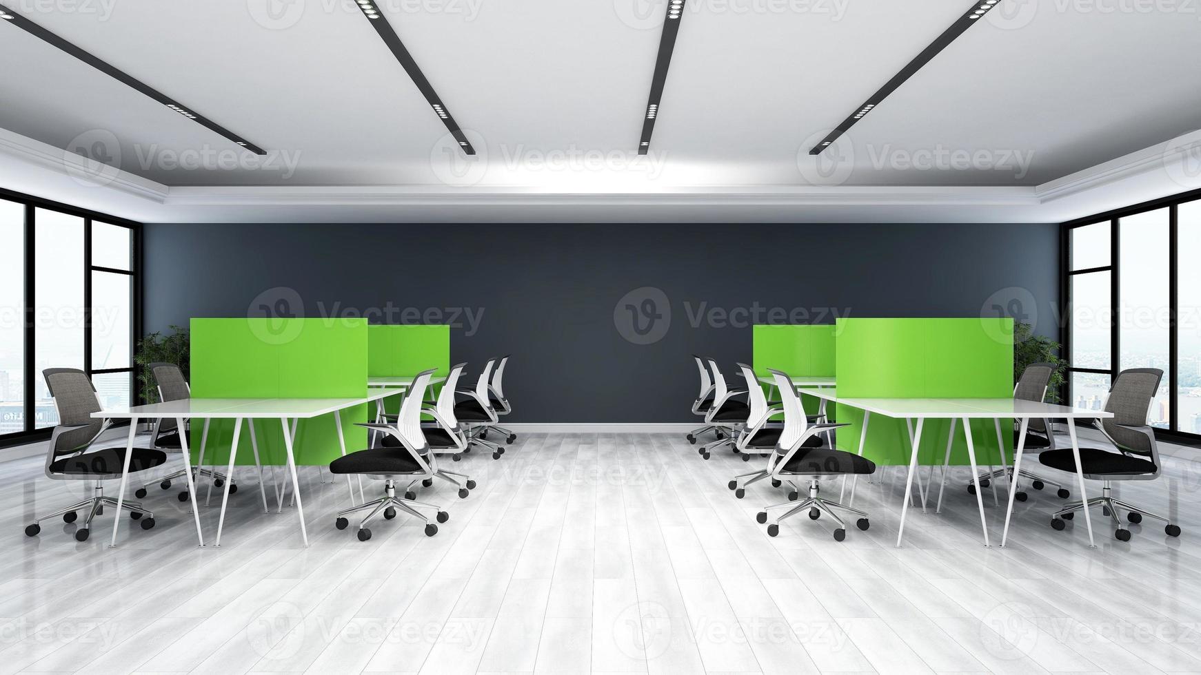 3D Render Office Workspace Modern Minimalist mockup photo