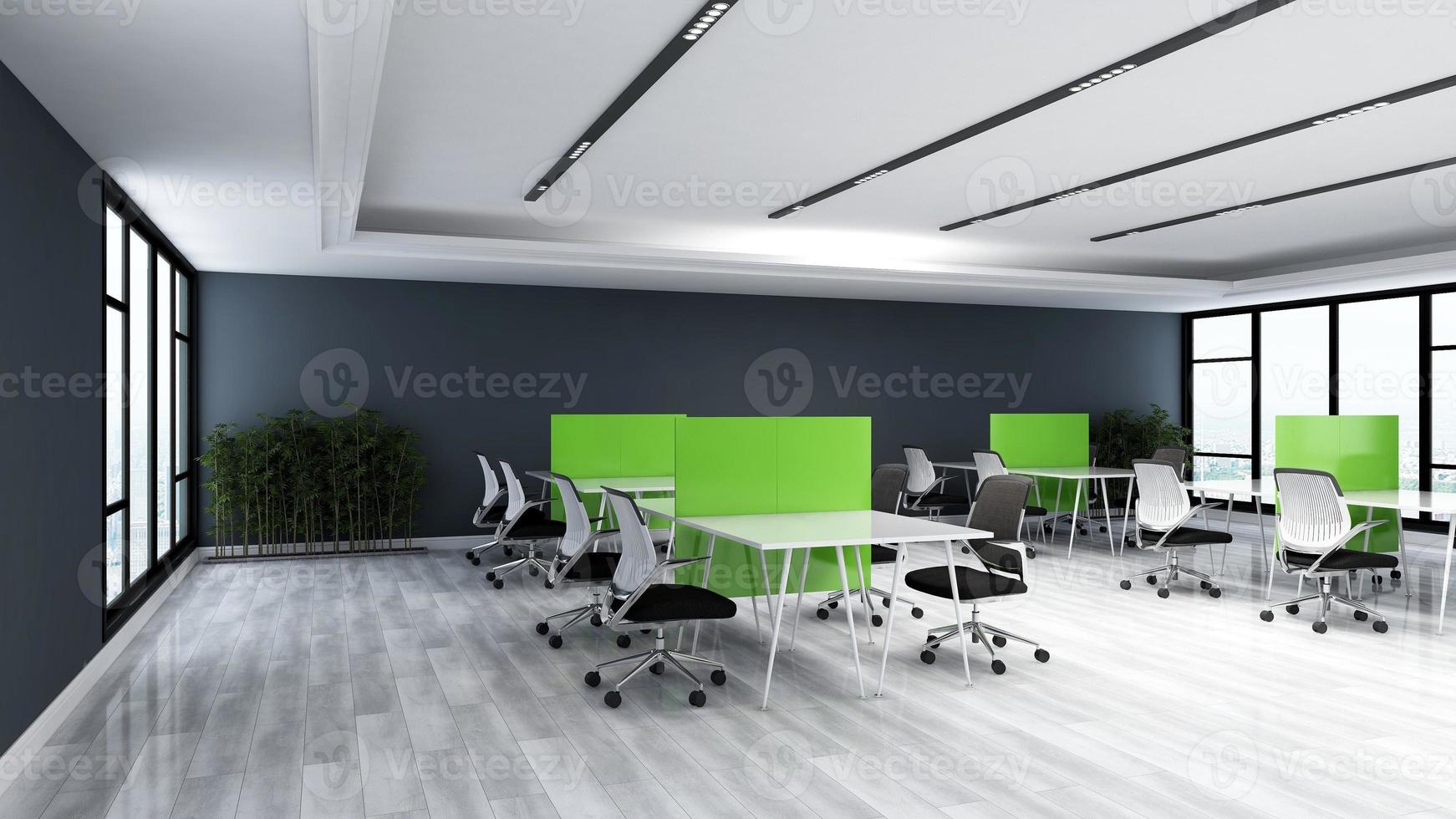 3D Render Office Workspace Modern Minimalist mockup photo