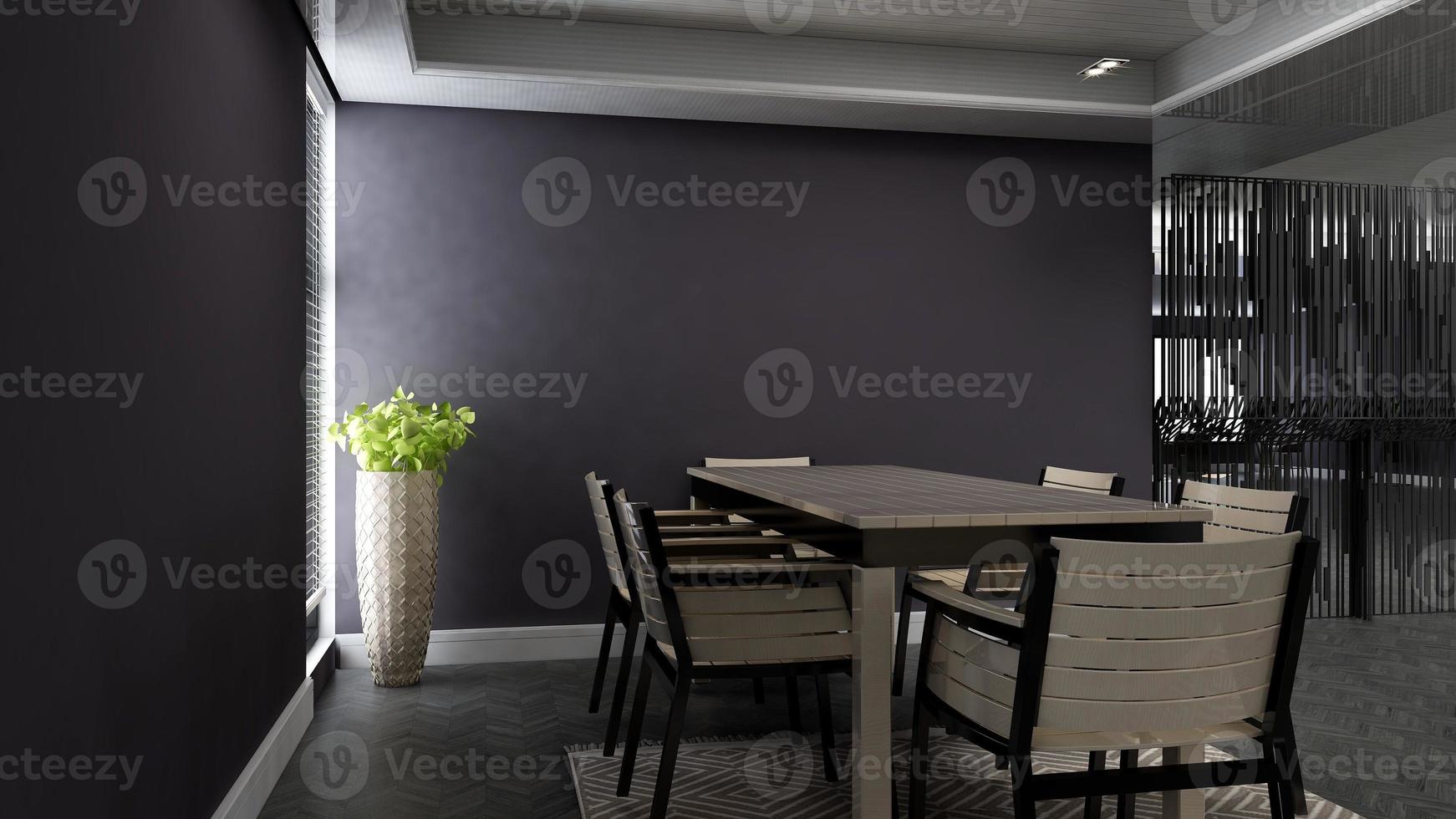 3D render modern meeting room mockup - office interior design photo