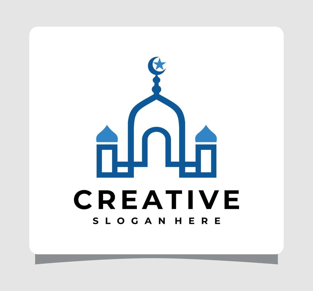 Modern Islamic Mosque Logo Template Design Inspiration vector